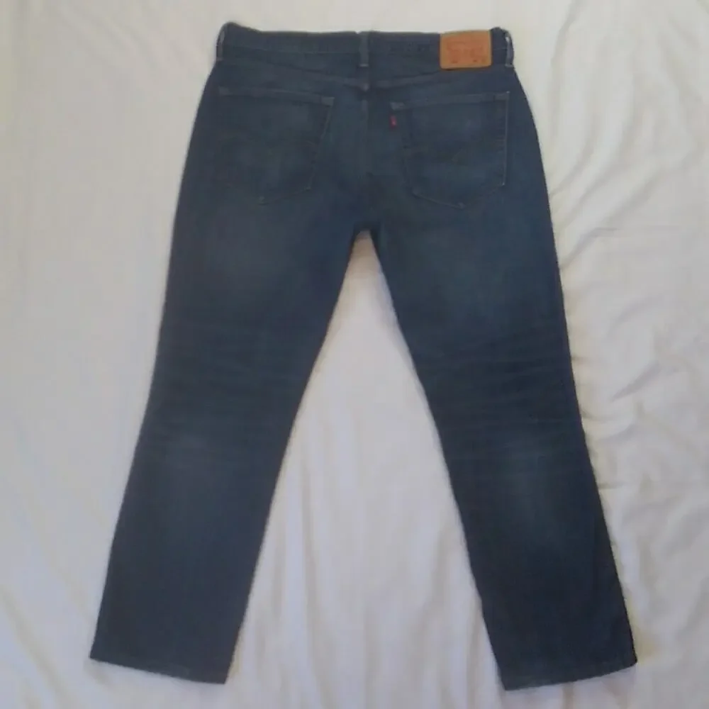 Men Levi's 514 Straight Leg Denim Blue Jeans 36X30